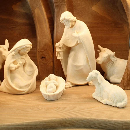 Wooden Nativity Scene 12 cm and 17 pieces