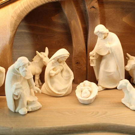 Wooden Nativity Scene 12 cm and 17 pieces