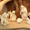 Crèche avec Led en bois 17 pièces 12 cm