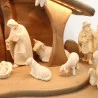 Crèche avec Led en bois 17 pièces 12 cm