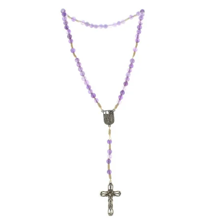 Lourdes rosary in Quartz stones