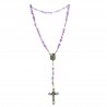 Lourdes rosary in Quartz stones