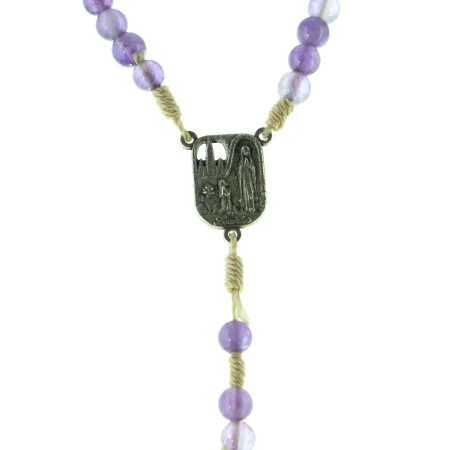 Lourdes rosary in Quartz stones