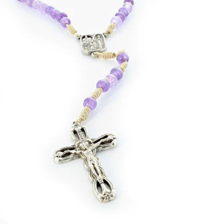 Lourdes rosary in Quartz stones