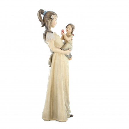Statue Mère aimante en bois 20cm