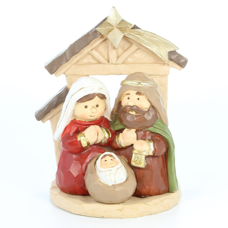 Crèche De Noël En Résine – Statues De La Sainte Famille Artisanales, Décoration Salon, église, Cadeau De Noël - 8
