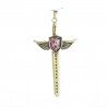 Saint Michael's sword pendant with prayer image 11x5.5cm