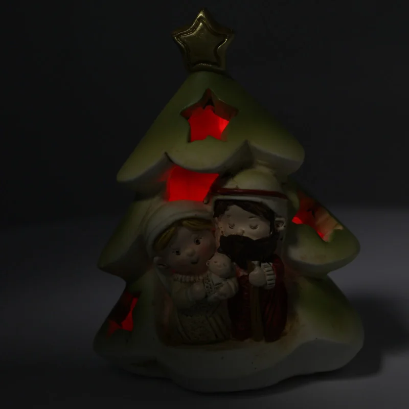 Crèche De Noël En Résine – Statues De La Sainte Famille Artisanales, Décoration Salon, église, Cadeau De Noël - 4