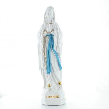 Statua Nostra Signora di Lourdes in resina con effetto ceramica 30cm