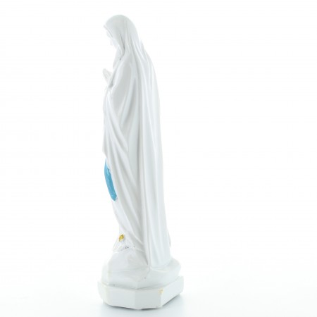 Statue of Our Lady of Lourdes in resin with ceramic effect 20cm