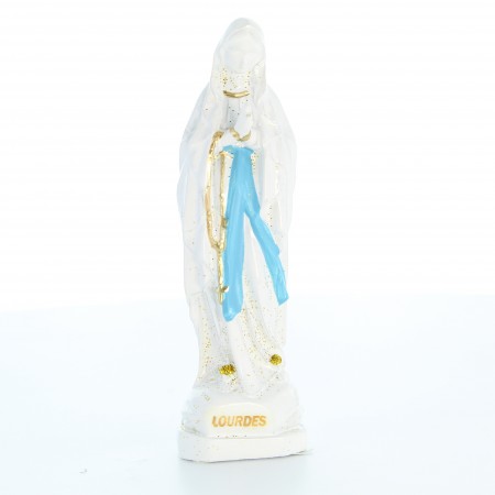 Statue of Our Lady of Lourdes in resin with ceramic effect 10cm