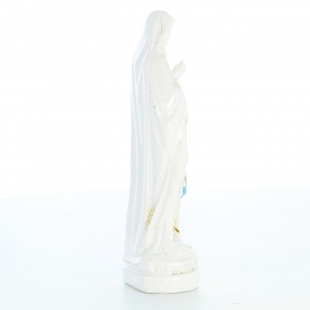 Statue Notre Dame de Lourdes en résine effet céramique 10cm