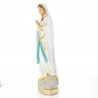 Statua di Nostra Signora di Lourdes in resina colorata con glitter oro 30cm