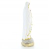 Statue Notre Dame de Lourdes en résine colorée avec paillettes dorées 20cm