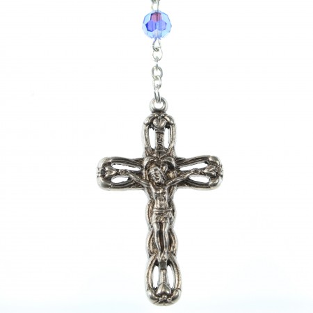 Rosary in imitation mother-of-pearl resin
