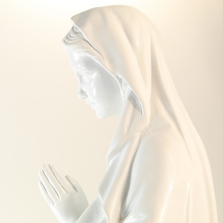 Ceramic effect resin statue of Our Lady of Lourdes 60cm