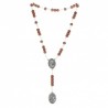 Saint Michael Cord rosary wood beads