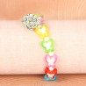 Children's bracelet with multicoloured pearls and butterfly