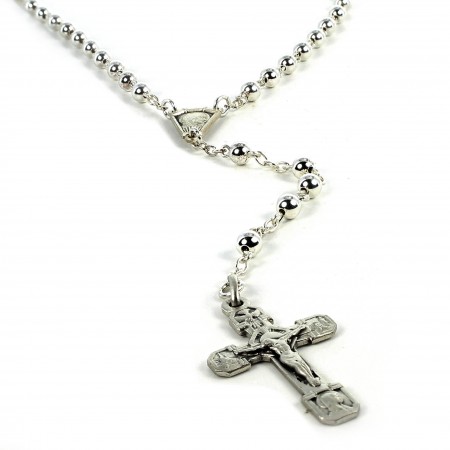 Rosario in argento con...