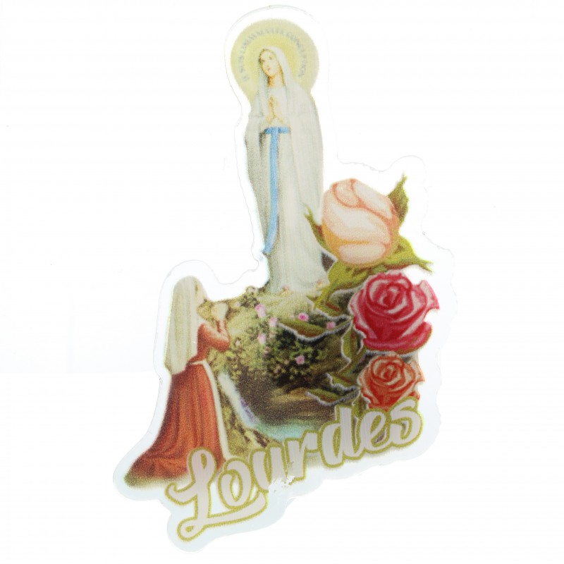 Magnete in plexiglass dell'apparizione di Lourdes