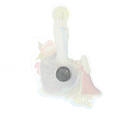 Magnet de l'Apparition de Lourdes en plexiglas