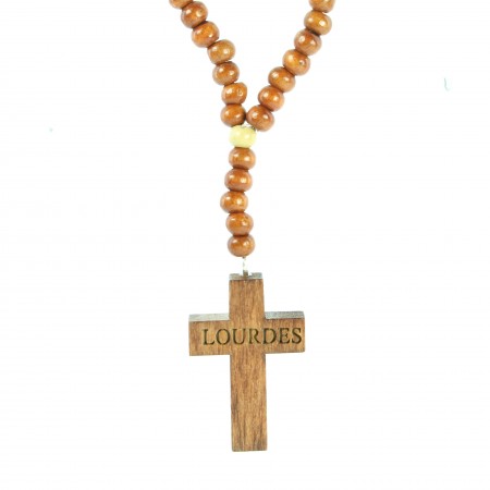Mini rosario di Lourdes in legno