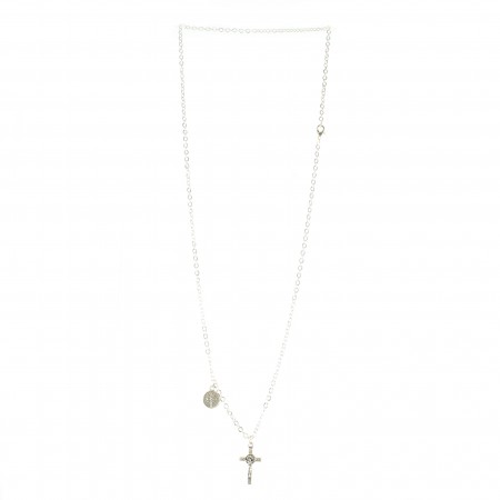 Chain with crucifix and Saint Benedict medal