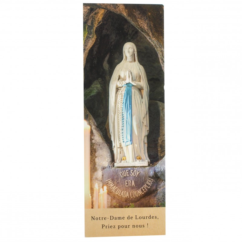 Marque Page de Notre Dame de Lourdes Grotte 5x14cm