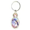 Oval keyring of Saint Rita and the Merciful Christ