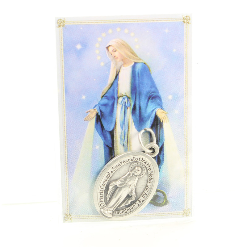 Medaglia della Madonna Miracolosa in metallo - Simbolo di protezione e fede