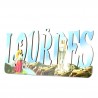 Wooden plaque of Lourdes
