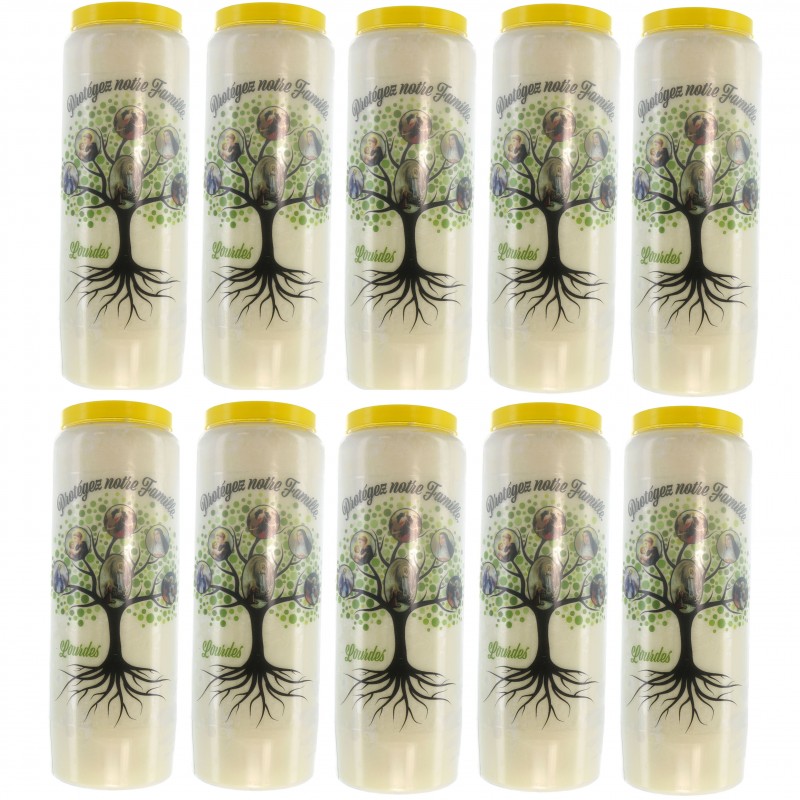 Set di 10 candele Novena Albero della vita protettore 17,5 cm