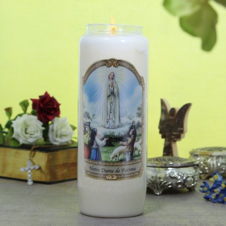 Set of 10 Novena Candles Our Lady of Fatima 17,5cm