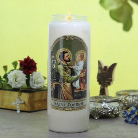 Set di 10 candele della Novena di San Giuseppe 17,5cm
