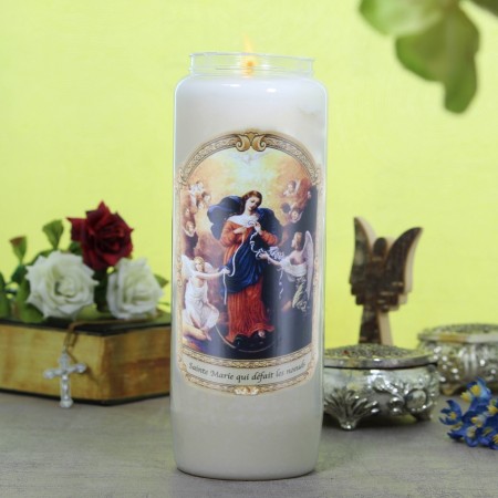 10 Bougies de Neuvaine de Marie qui défait les noeuds 17,5 cm