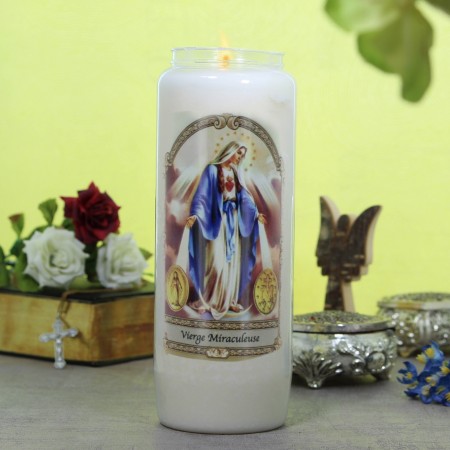 Set of 10 Novena Candles of the Our Lady of Grace 17,5cm