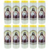 Set of 10 Novena Candles Sacred Heart of Jesus 17,5 cm
