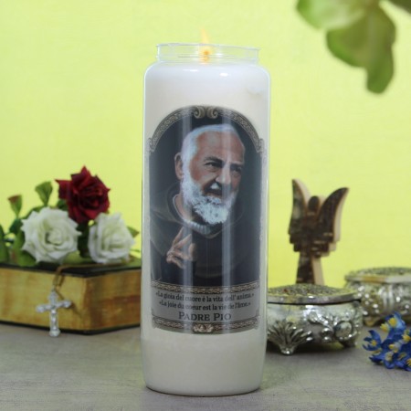 Set of 10 Padre Pio Novena Candles 17,5cm