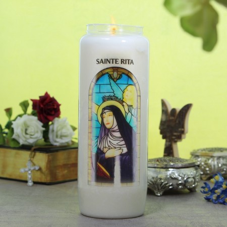 12 Bougies de Neuvaine de Sainte Rita avec prières