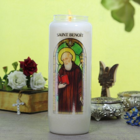 3 Bougies de Neuvaine de Saint Benoît avec prières