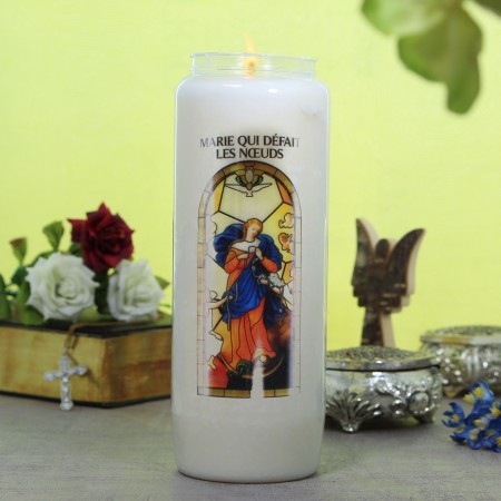 6 Bougies de Neuvaine de Marie qui défait les nœuds avec prières