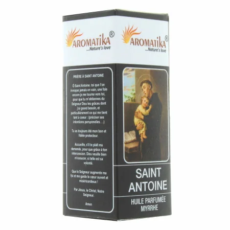 Huile essentielle religieuse Saint Antoine au parfum de myrrhe 10ml