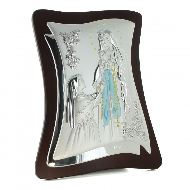 Apparition frame 34cm silver plate and wood