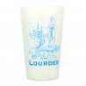Bicchiere in plastica decorato con l'Apparizione di Lourdes