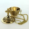 Liturgical incense burner with 10cm chain