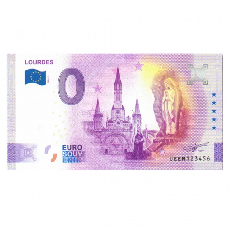 0€ souvenir bill Lourdes 2024 - Limited numbered edition