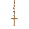Olive wood rosary with Lourdes water