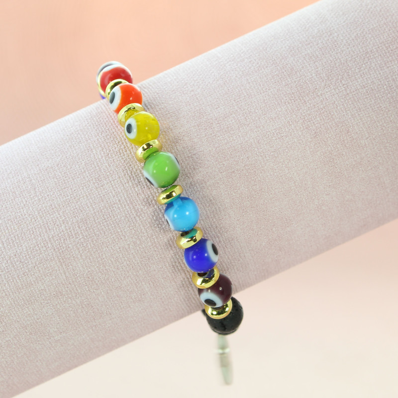 Lot De 2 Bracelets Protection Mauvais œil - Noir - Symbolique Et Élégant