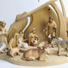 17-piece wooden Nativity Scene with stable