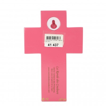 Croce per bambini colomba e chiesa 15cm